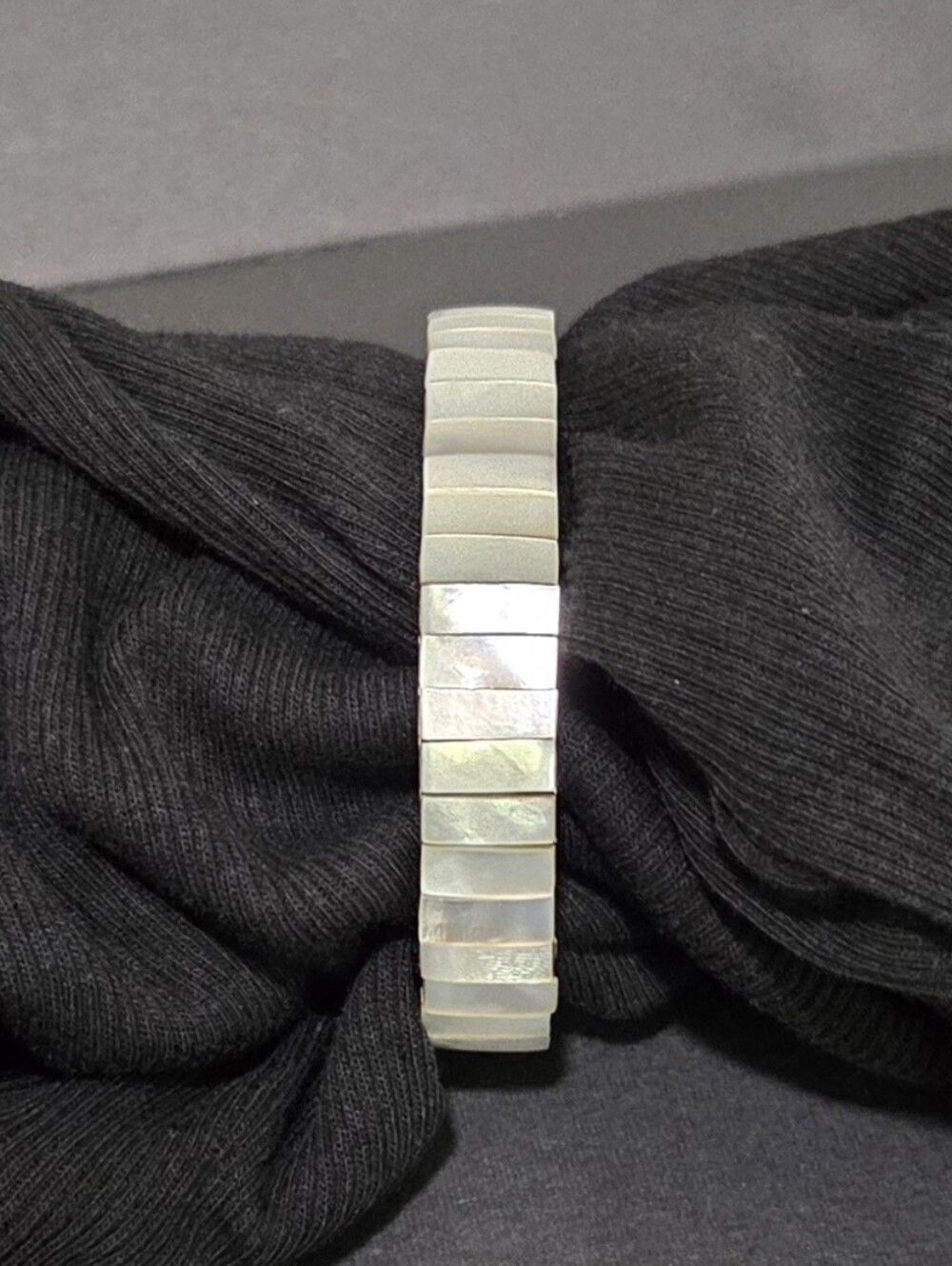 Vintage Lucoral Mosaic Mother of Pearl Diamond Quartz Watch Diamond Is Loose - Picture 2 of 3